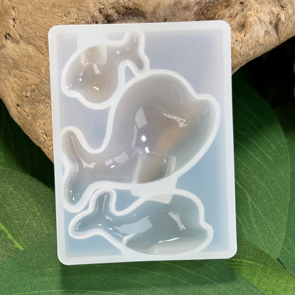 OH WHALE! 3 Whales Silicone Mold DIY Polymer Clay Resin Soap Making 2FREEGIFTS